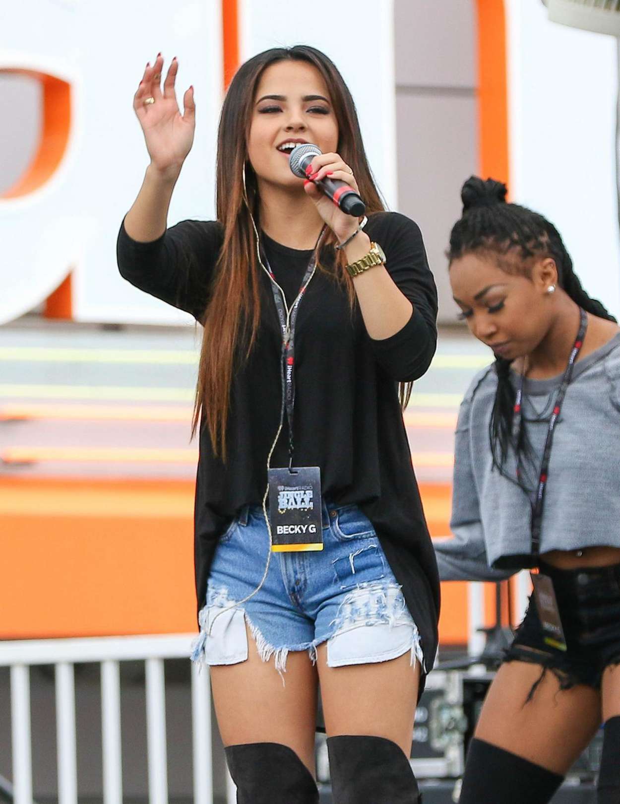 Becky G 2014 : Becky G in Jeans Shorts -21. 