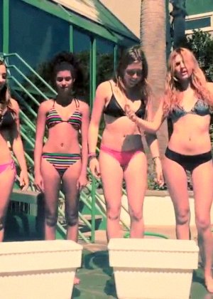 Bella Thorne - Ice Bucket Challenge in a Bikini