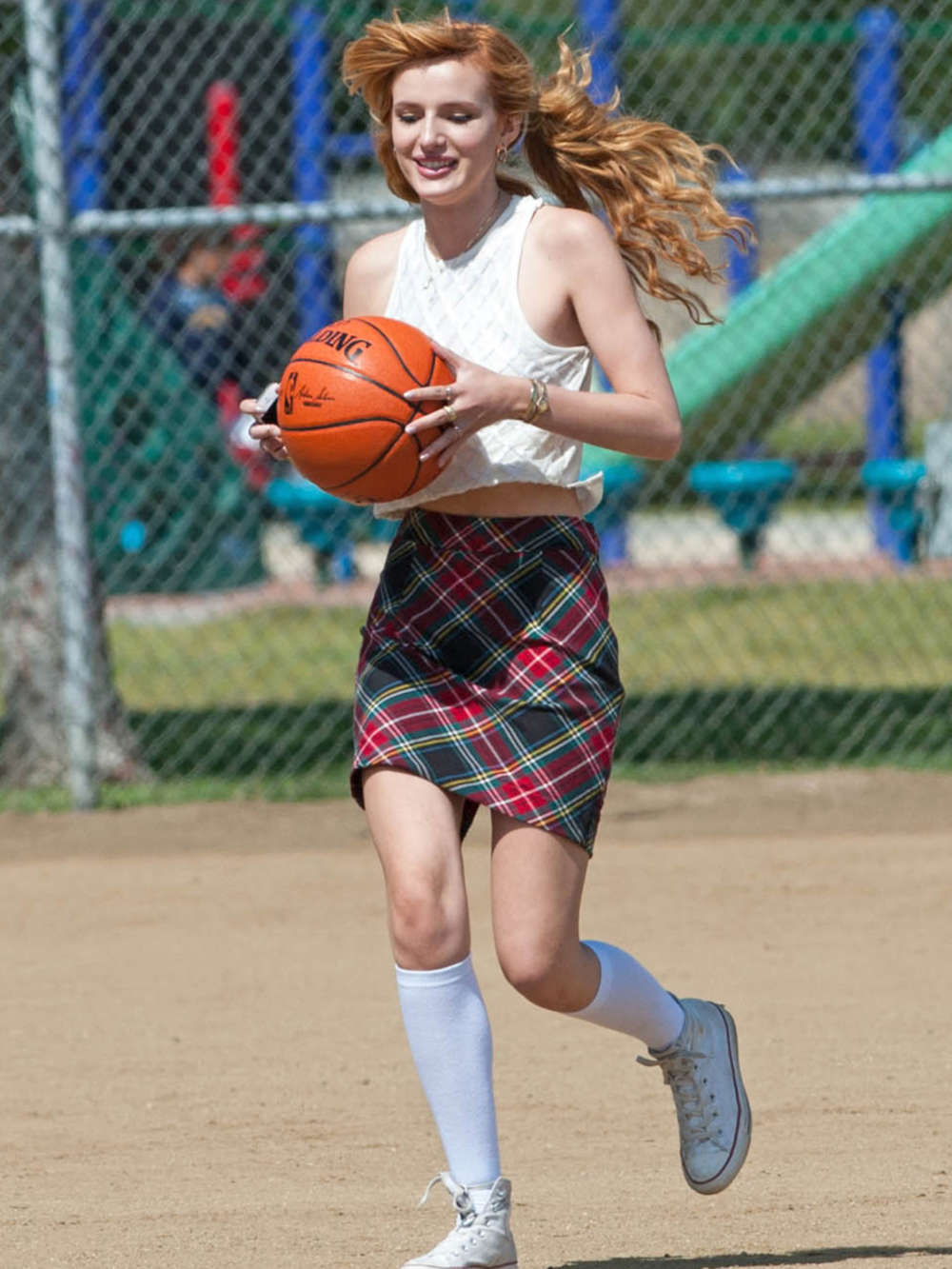 Bella Thorne 2014 : Bella Thorne in Mini Skirt – Mostly Ghostly 2 Set Photos -04