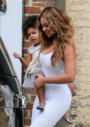 Beyonce in Tight White Dress at Solange's wedding in New Orleans