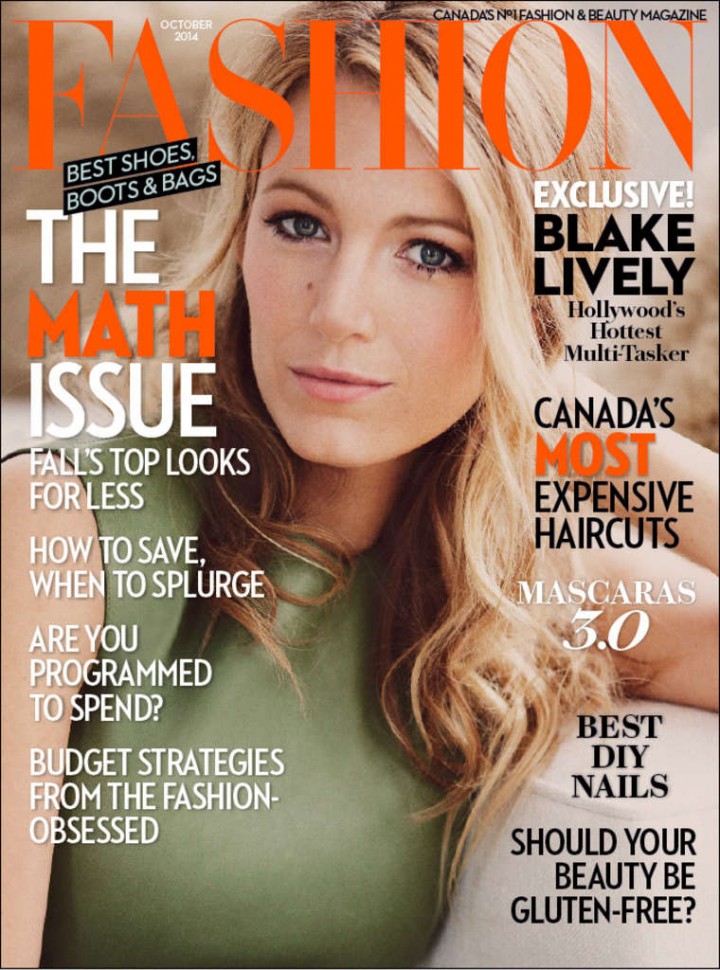 Blake Lively - Fashion Magazine Cover (October 2014)