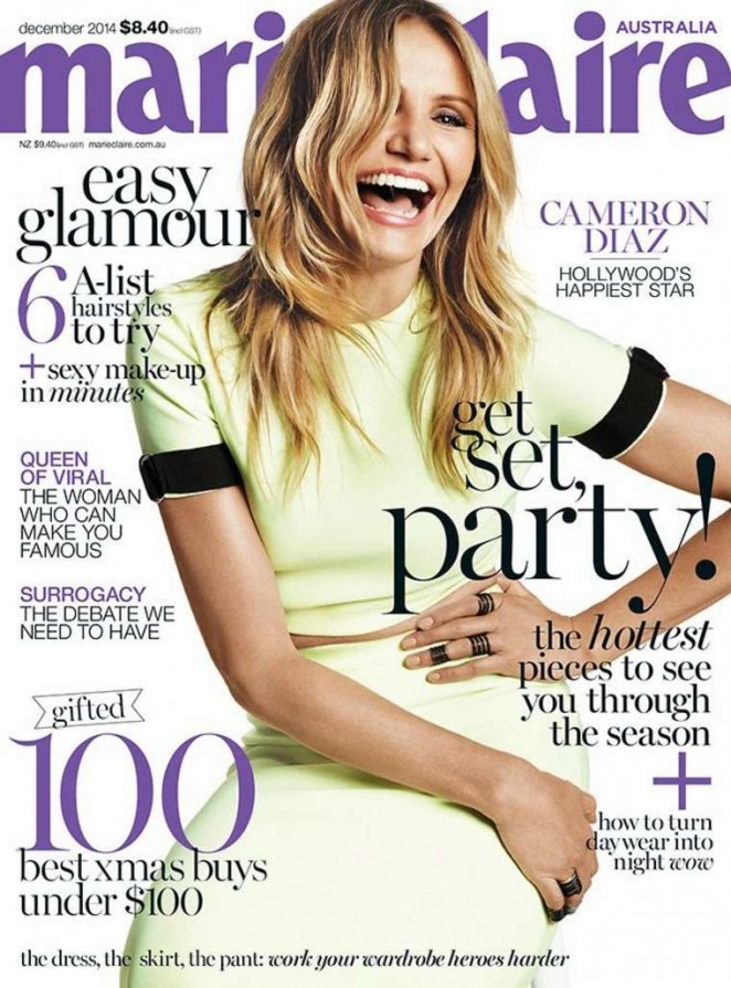 Cameron Diaz - Marie Claire Australia Magazine Cover (December 2014)