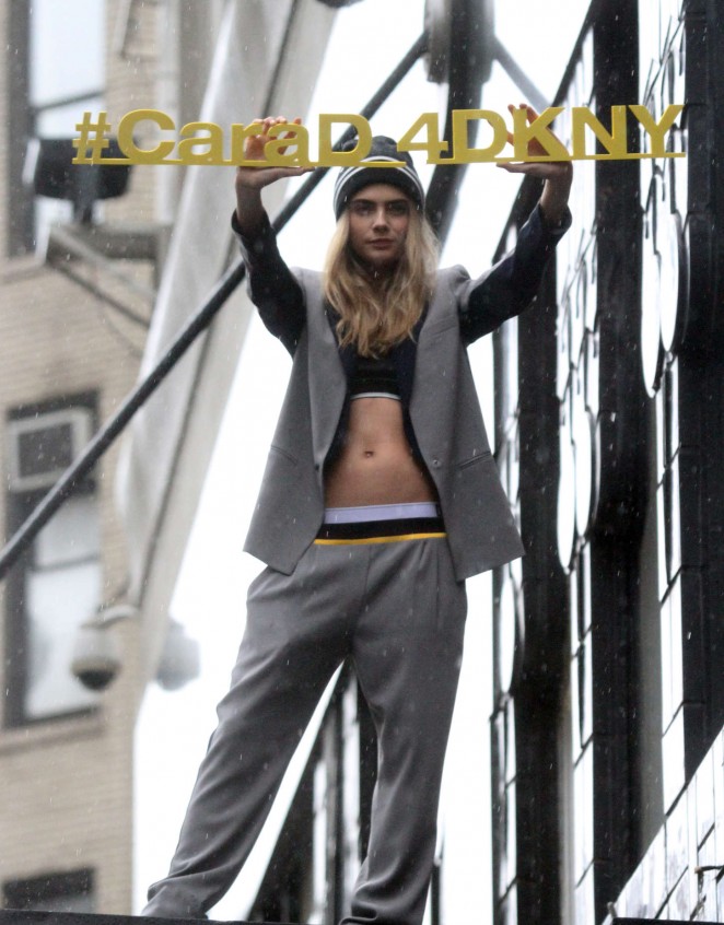 Cara Delevingne - Launch of "Cara D for DKNY" Capsule Collection in New York