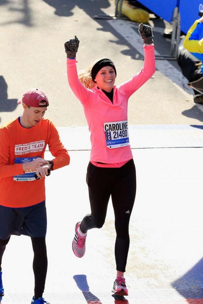 Caroline Wozniacki at 2014 TCS New York City Marathon