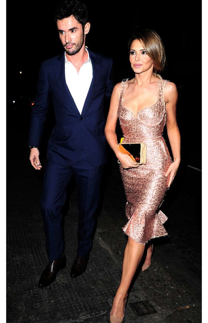 Cheryl Cole and Jean-Bernard Arriving at Simon Cowells Birthday Party in London