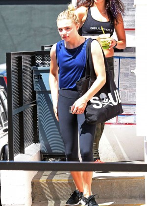 Chloe Moretz in Spandex Leaving SoulCycle in LA