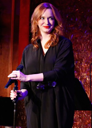 Christina Hendricks - Perfoms on stage during David Burtka's Appearance at 54 Below in NYC