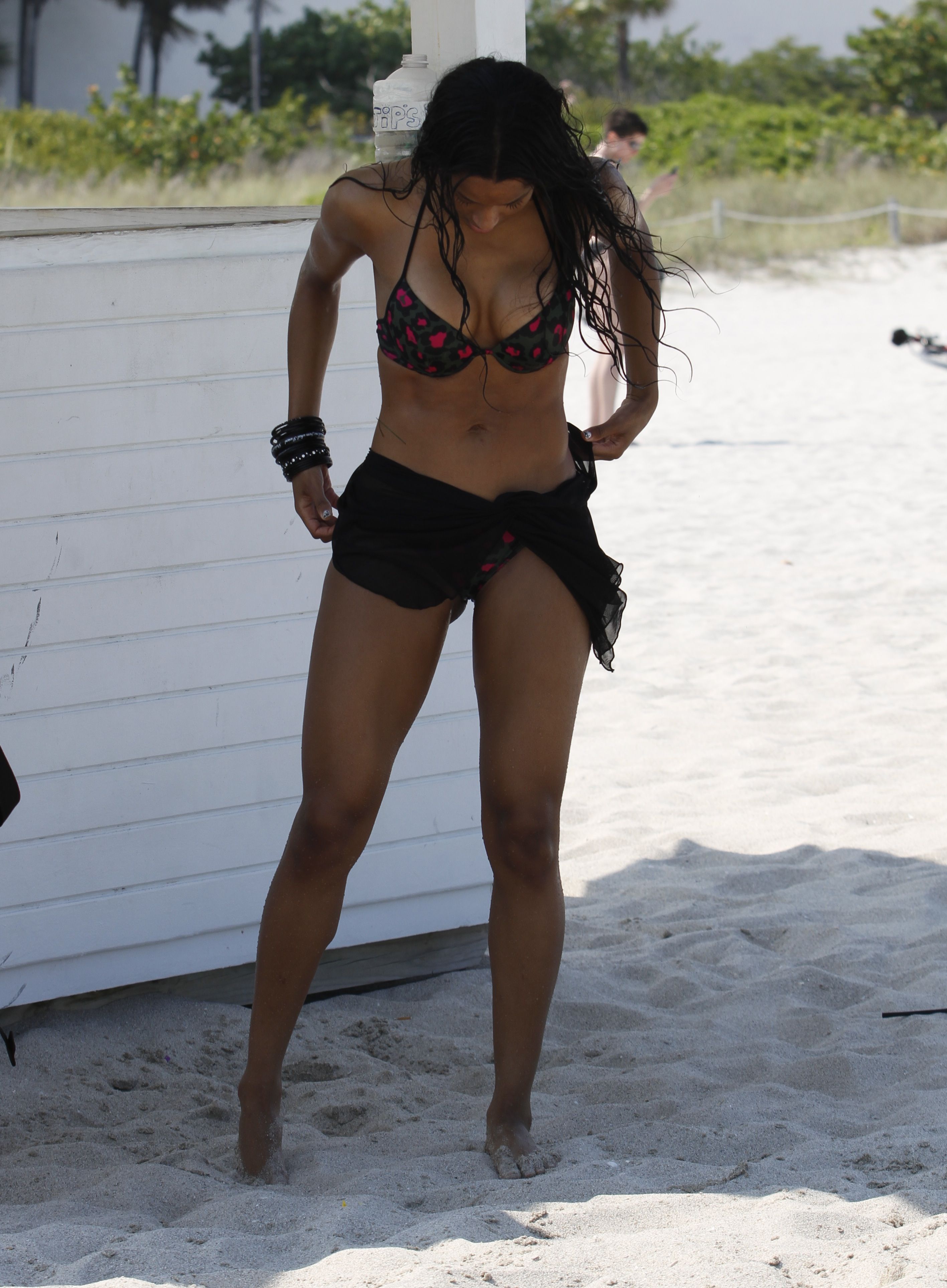 Ciara - Bikini Candids in Miami. 