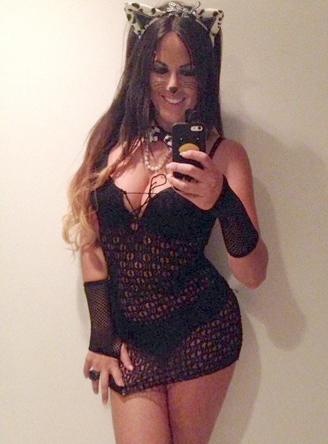 Claudia Romani Snaps a Selfie for Halloween 2014