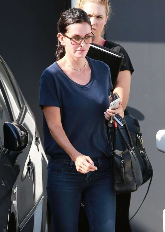 Courteney Cox in Tight Jeans Out in Beverly Hills