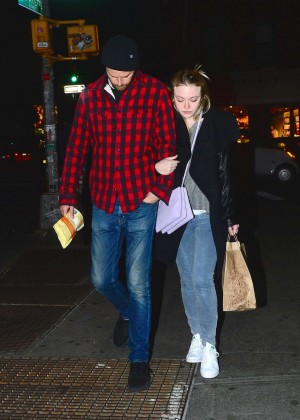 Dakota Fanning with boyfriend Out in NYC