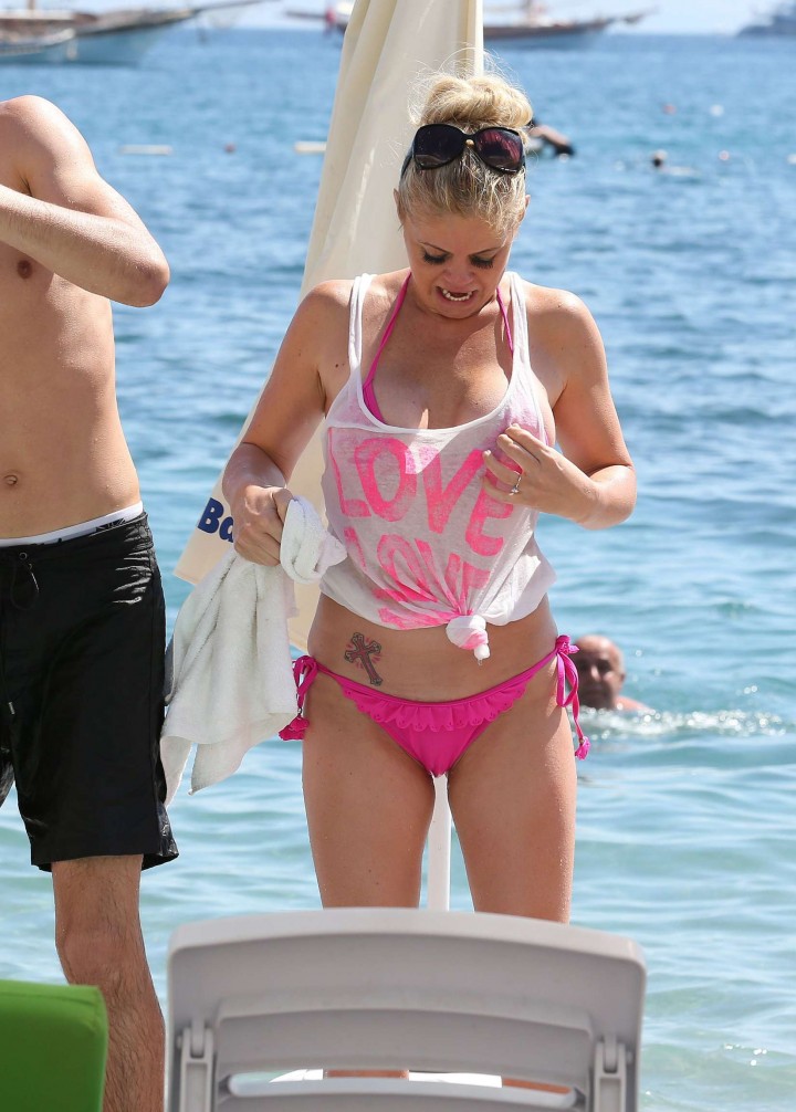 Danniela Westbrook Pink Bikini Candids in Turkey