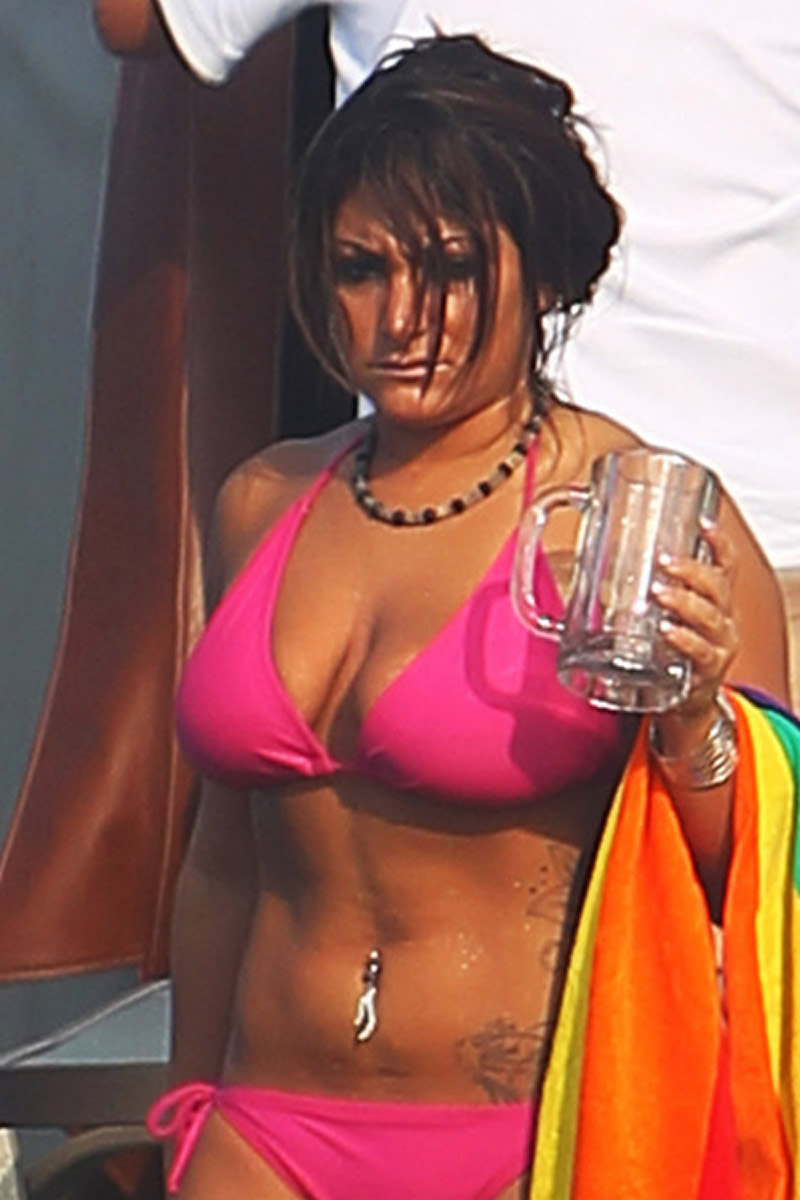 Deena Cortese - Pink Bikini in Jacuzzi. 