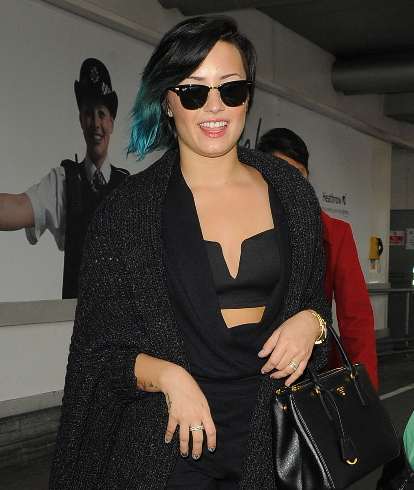 Demi Lovato - Arriving at Heathrow airport in London