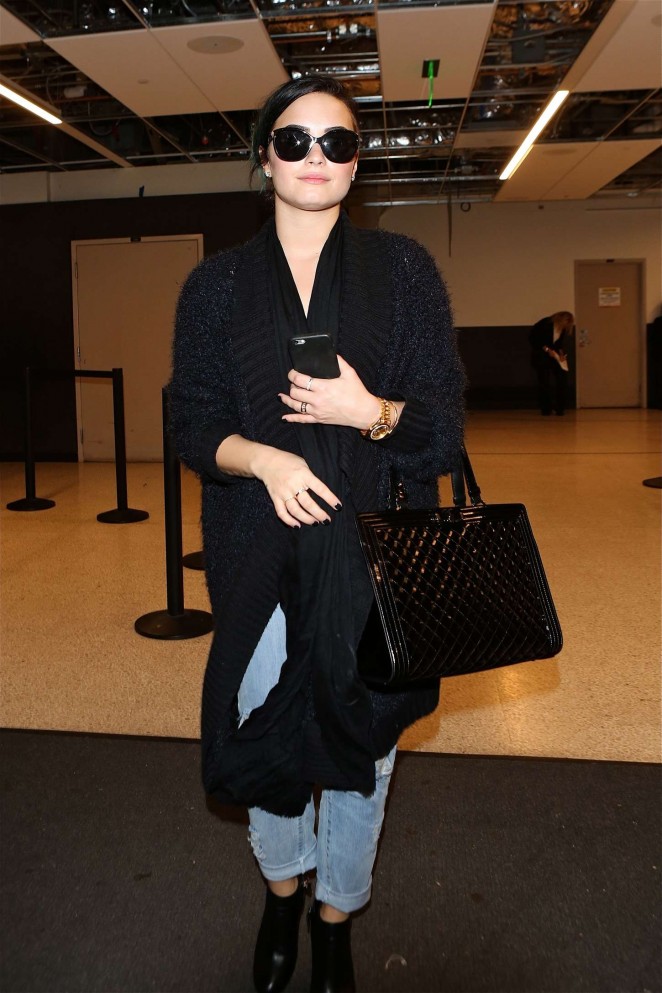Demi Lovato Arriving at LAX airport in LA