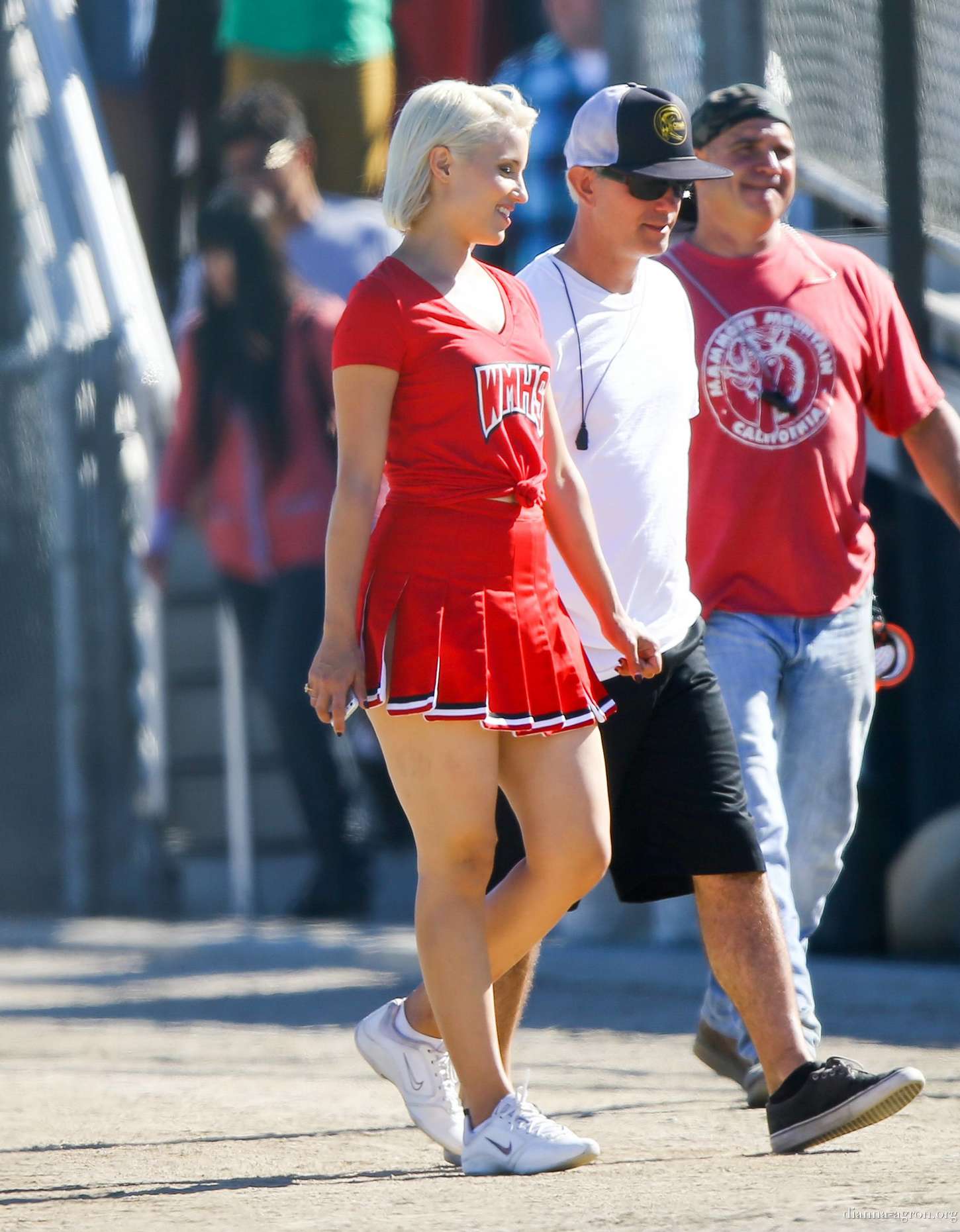 Dianna Agron 2014 : Dianna Agron in Red Mini Dress on Glee set -44. 