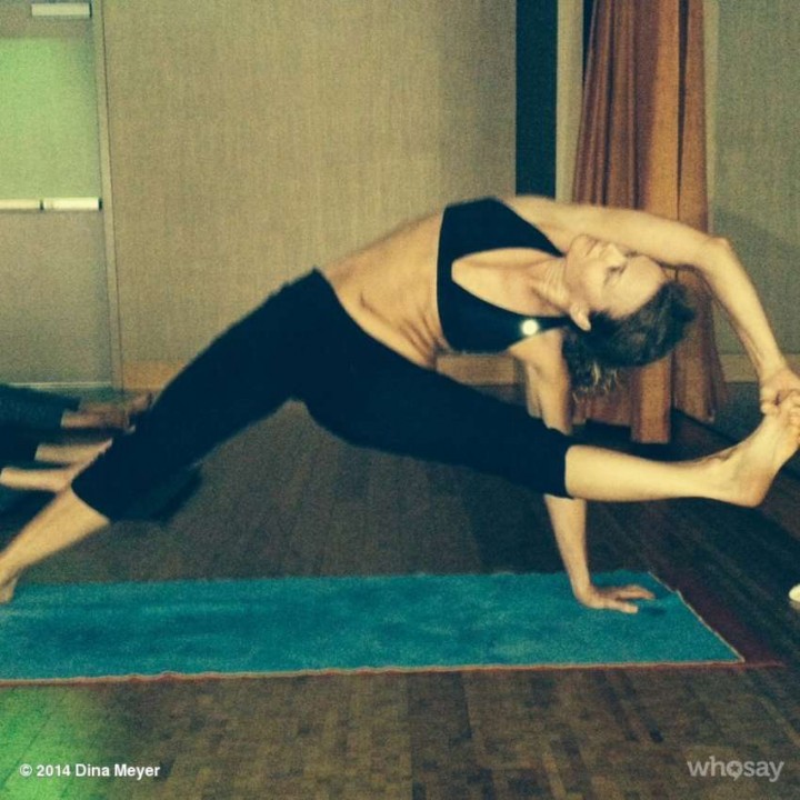 Dina Meyer Doing Yoga - Twitpic