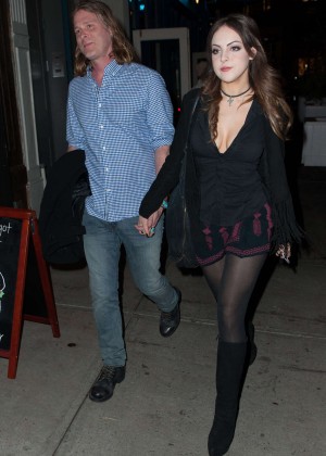 Elizabeth Gillies with boyfriend out in Soho