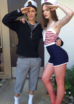 Elle Fanning Dressed as a Sailor - Halloween Twitpic