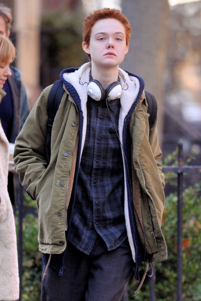 Elle Fanning - Filming 'Three Generations' in NYC