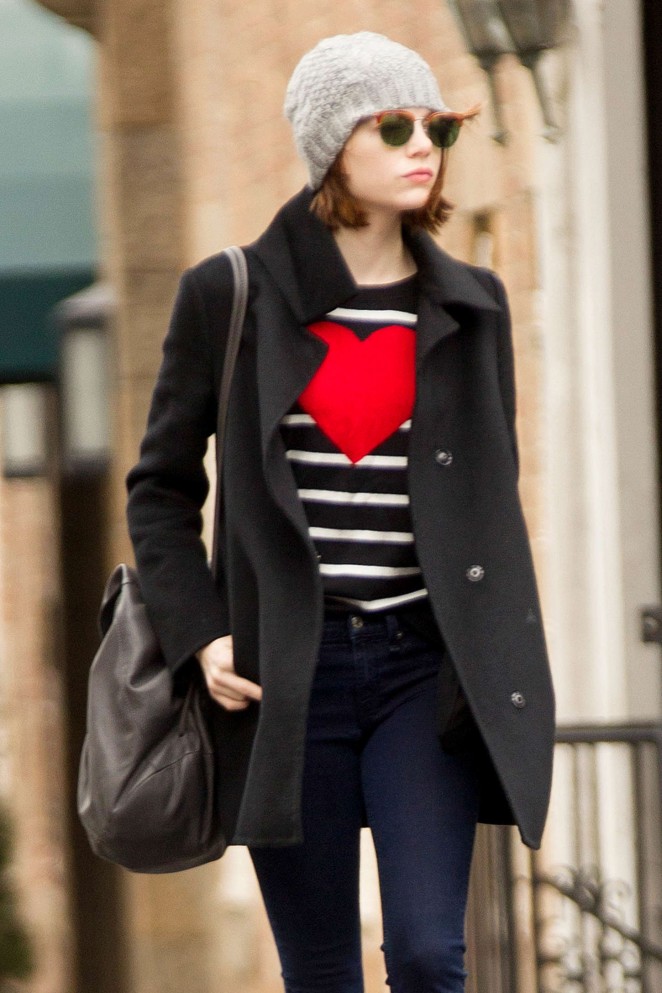 Emma Stone in Tight jeans Out in NYC