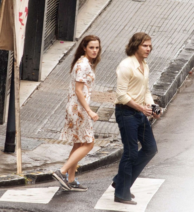 Emma Watson on the set of 'Colonia Dignidad' in Buenos Aires