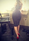 Emmy Rossum in backstage at Conan