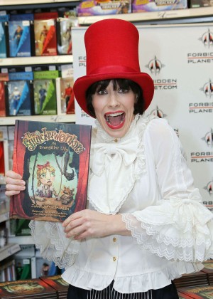 Evangeline Lilly Promotes Her Book 'The Squickerwonkers' in London