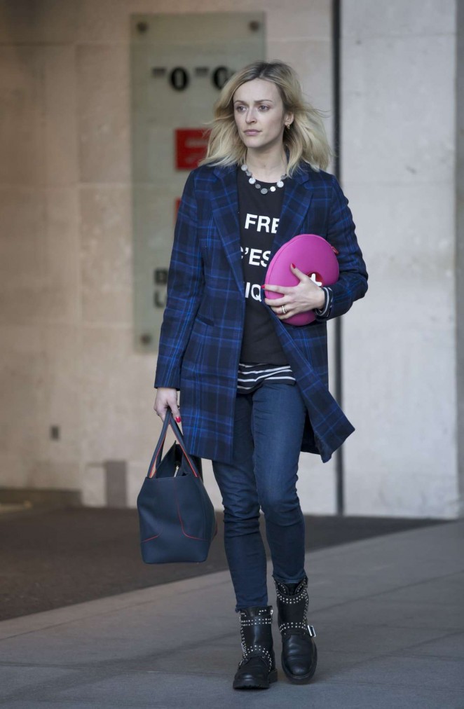 Fearne Cotton in Jeans Leaves BBC Radio 1 Studios in London