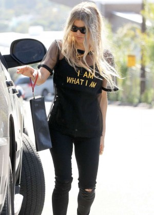 Fergie in Tight Jeans - Leaving Her House in Brentwood