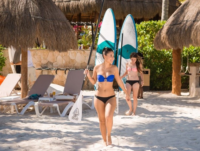 Francia Raisa - Wearing a bikini at a beach in Mexico. 