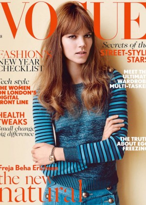 Freja Beha - Vogue UK Magazine Cover (January 2015)