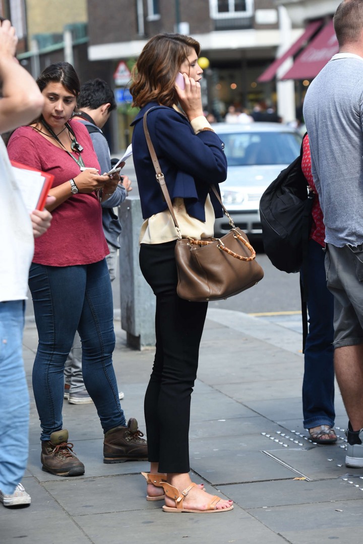 Gemma Arterton in Tight Pants out in Chelsea