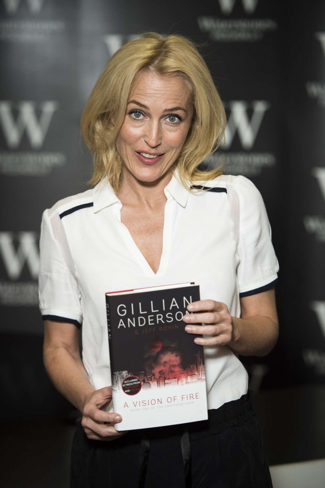 Gillian Anderson - "A Vision of Fire" Book Signing in London