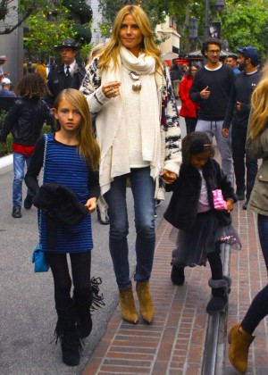 Heidi Klum With her Kids at The Grove in LA