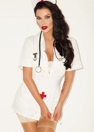 Helen Flanagan in Sun TV Magazine - Nurse Photoshoot (September 2014)