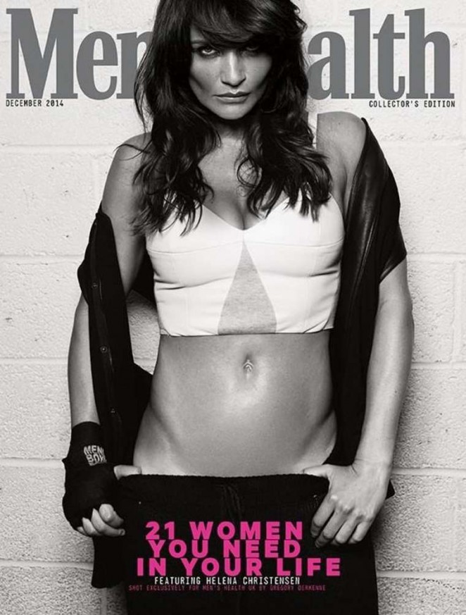 Helena Christensen - Men’s Health UK Magazine Cover (December 2014)