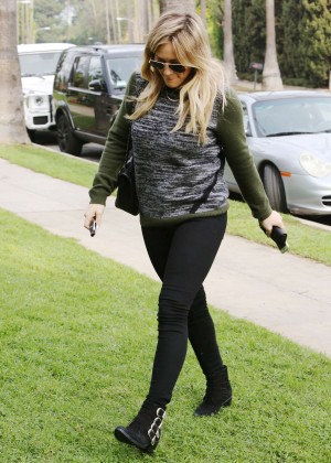 Hilary Duff in Tights out in LA