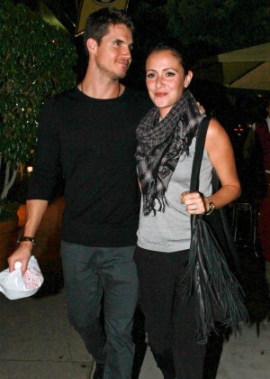 Italia Ricci with boyfriend out in the evening in Toluca Lake
