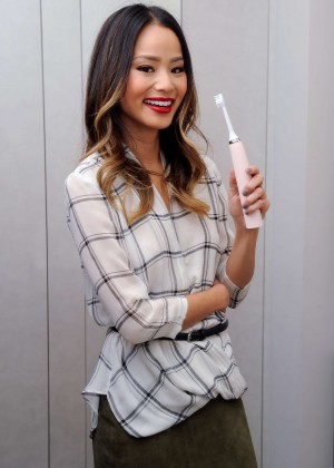 Jamie Chung - Promoting Philips Sonicare and Philips Zoom in NYC