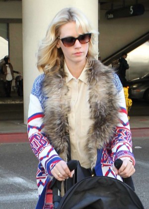 January Jones at LAX Airport in Los Angeles