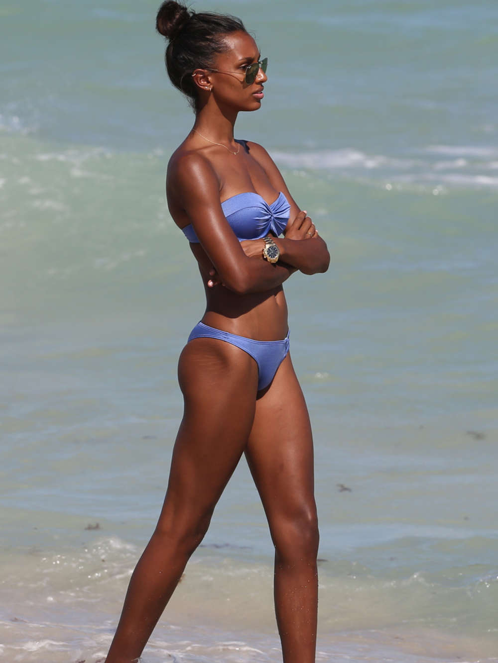 Jasmine Tookes 2014 : Jasmine Tookes in Blue Bikini -06