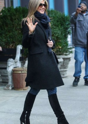 Jennifer Aniston in Jeans - Leaving her hotel in NYC