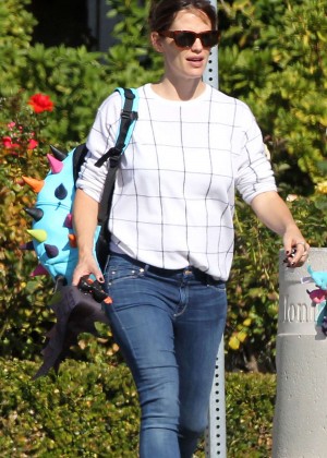 Jennifer Garner in Jeans out in Brentwood