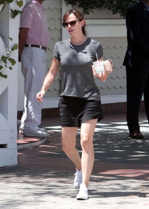 Jennifer Garner in Black Shorts out in Santa Monica