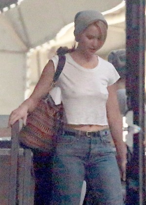 Jennifer Lawrence in Jeans out at Milk Studios in New York