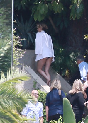 Jennifer Lawrence in bikini doing photoshoot in Los Angeles