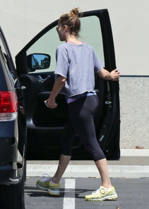 Jennifer Lopez in tights while out in LA