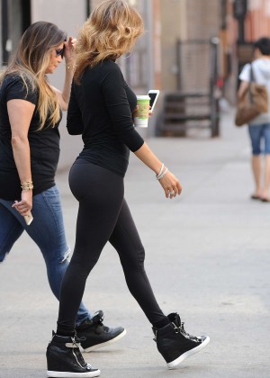 Jennifer Lopez in Tights out in NYC