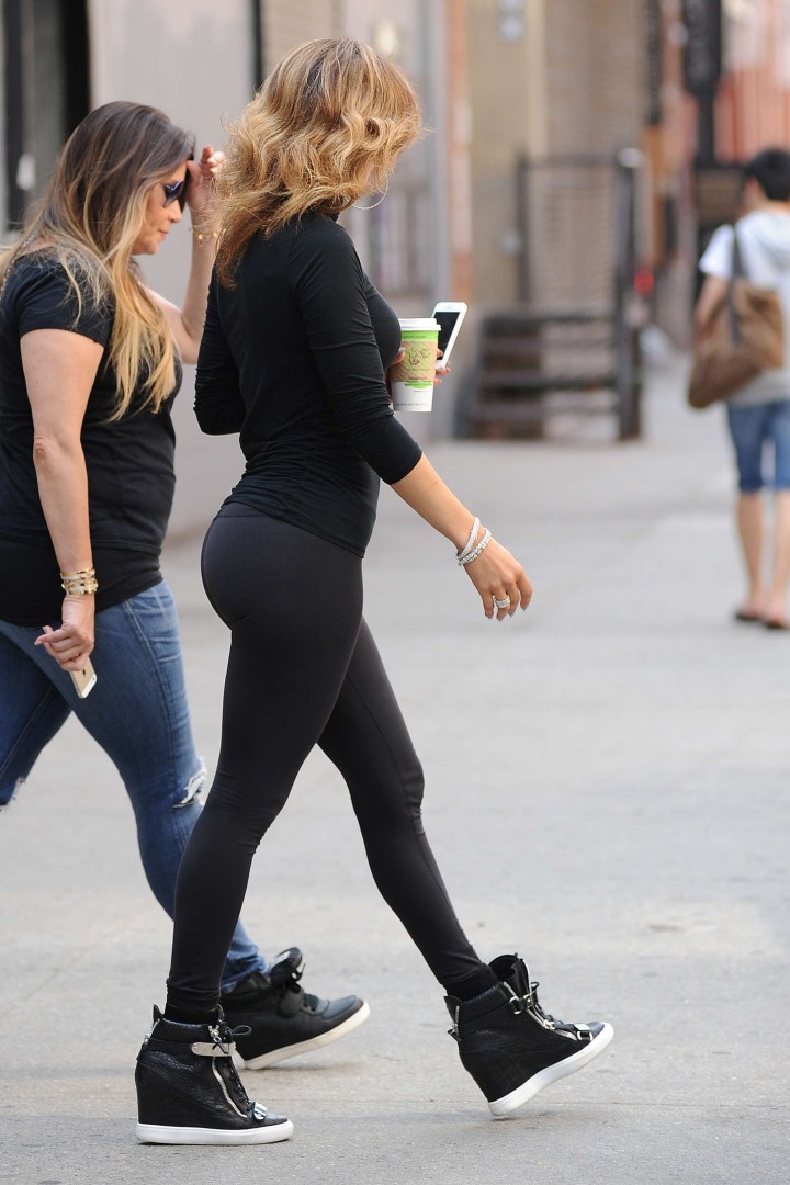Jennifer Lopez in Tights out in NYC